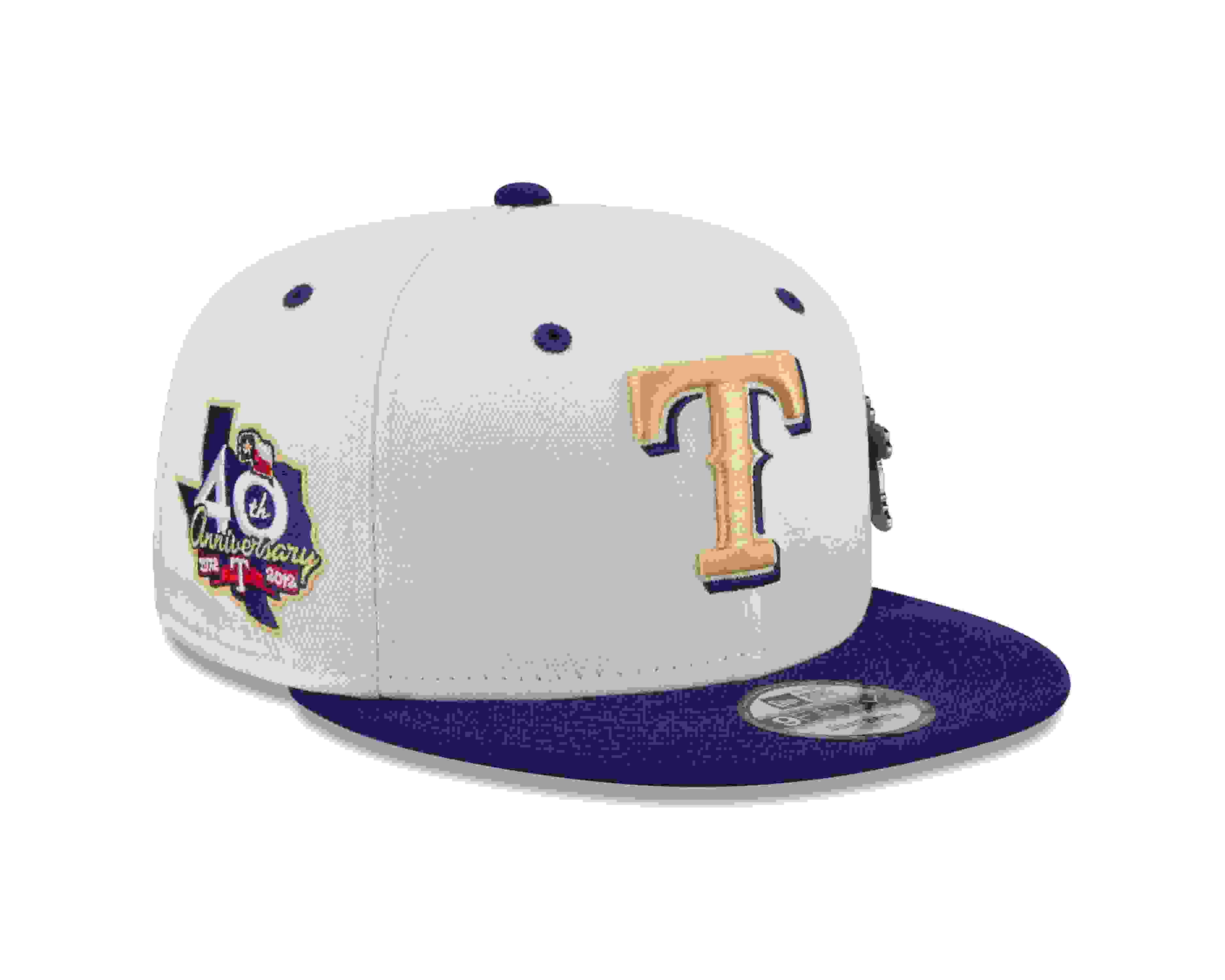 New Era Texas Rangers 9FIFTY Mascot Pin Off-White Snapback Hat